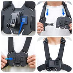 Tech-protect Držač za prsa za GoPro i DJI kameru - stabilne snimke iz prve osobe
