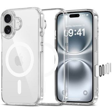 Tech-protect TECH-PROTECT FLEXAIR HYBRID CC MAGSAFE IPHONE 16 prozirno