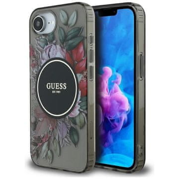 Guess MagSafe Flowers maskica za iPhone 16e crna