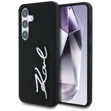 Karl Lagerfeld Metalna maskica za Samsung Galaxy S25 s logotipom Karla Lagerfelda, crna