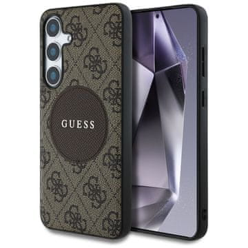 Guess Etui Guess 4G Round Patch Classic Logo MagSafe za Samsung Galaxy S25+ smeđi