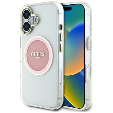 Guess MagSafe maskica za iPhone 16 ružičasta