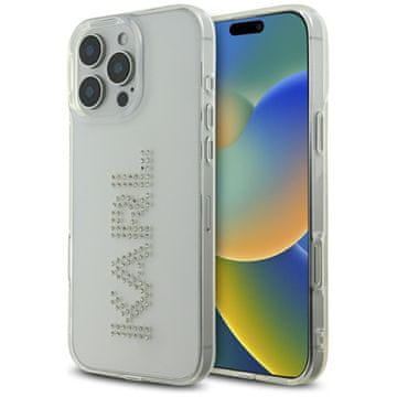 Karl Lagerfeld Prozirna maskica za iPhone 16 Pro s cirkonima