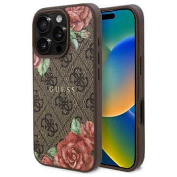 Guess Guess Tvrda Futrola Za Iphone 16 Pro 6.3 Za Magsafe S Cvjetnim Uzorkom