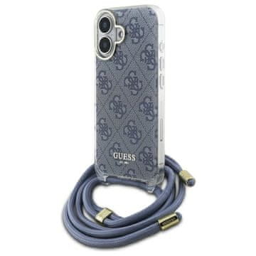 Guess maskica za iPhone 16 Crossbody s kabelom 4G, plava