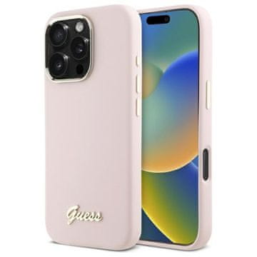 Guess Guess Tvrda Futrola Za Iphone 16 Pro Max 6.9 Silikonska Metalna Futrola S Logom