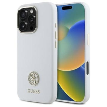 Guess Guess Tvrda Futrola Za Iphone 16 Pro 6.3 Silikonska Logo Strass 4G Luksuzna