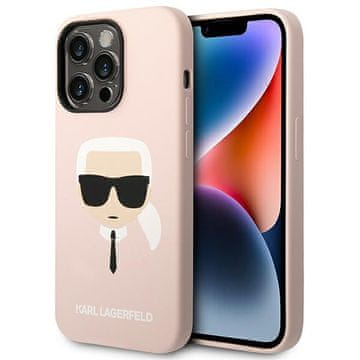 Karl Lagerfeld Maska Karl Lagerfeld Silicone Karl's Head za iPhone 14 Pro Max, roza