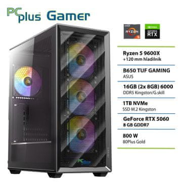 PCplus Gamer Ryzen 5 9600X 16GB 1TB SSD RTX 5060 8GB gaming stolno računalo