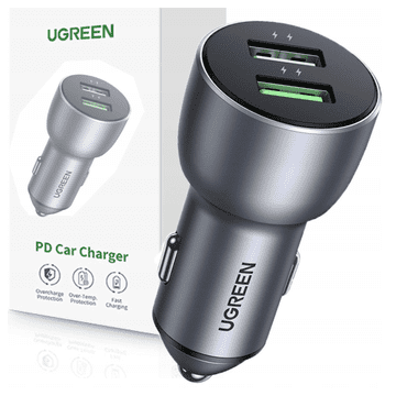 Ugreen Ugreen Auto Punjač Qc 3.0 2Xusb Za Samsung Xiaomi Lg Mobitele