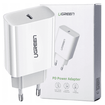 Ugreen CD137 zidni punjač, 20W, PD 3.0, USB-C (bijeli)