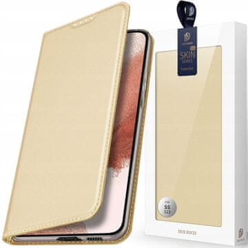 Dux Ducis Dux Ducis Skin Pro etui za Samsung Galaxy S23+ torbica s preklopom za karticu, postolje, zlatna