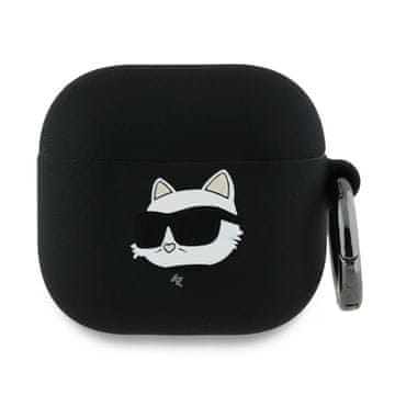 Karl Lagerfeld Choupette Head silikonska maskica za AirPods 4 crna