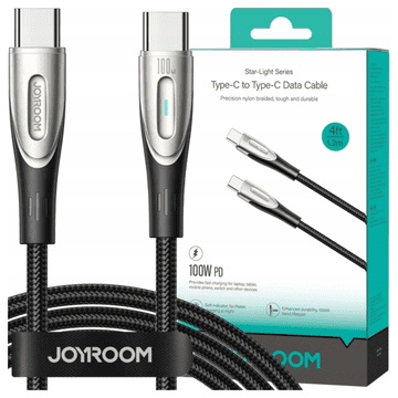 Joyroom Star-Light serija SA27-CC5 USB-C / USB-C kabel 100W 1,2 m - crni