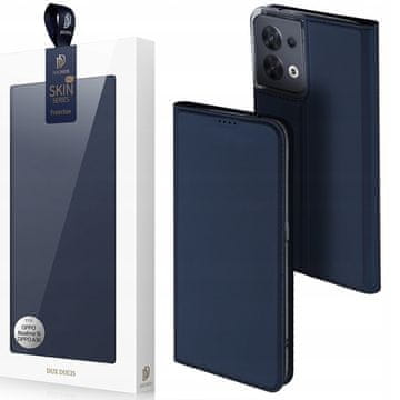 Dux Ducis Dux Ducis Skin Pro etui za Oppo Reno 8, torbica s poklopcem na karticu i postolje, plava