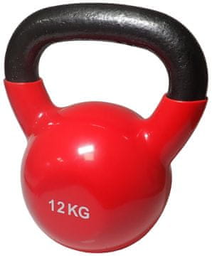 Kubisport Kettlebell 12 kg lijevanog željeza s vinilnim poklopcem
