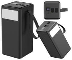 Platinet Punjiva baterija PMPB6065 powerbank, 65 W, 60.000 mAh, 4x USB-A, 2x USB-C, crna