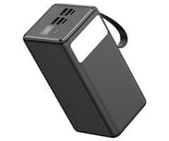 Platinet Punjiva baterija PMPB6065 powerbank, 65 W, 60.000 mAh, 4x USB-A, 2x USB-C, crna