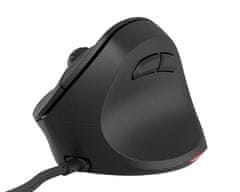 Natec Crake 2 PRO vertikalni žičani miš, 12800 DPI, za dešnjake, crni