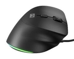 Natec Crake 2 PRO vertikalni žičani miš, 12800 DPI, za dešnjake, crni
