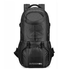 MG Outdoor planinarski ruksak 60L, crni