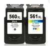 TiskajPoceni Canon Pg-560XL CL-561XL komplet zamjenska tinta Canon Pixma TS5350, TS5351,TS5352, TS5353, TS7450, TS7451 - črna XXL bojaXXL