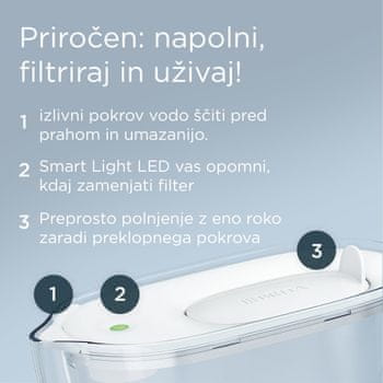  Brita Style vrč za filtriranje vode, 2,4 l, bel 