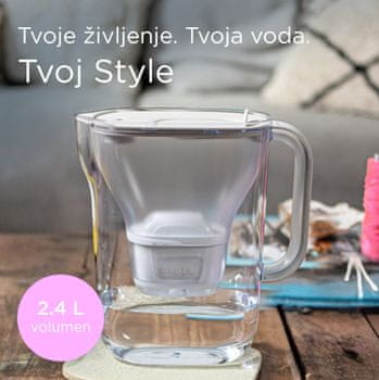  Brita Style vrč za filtriranje vode, 2,4 l, bel 