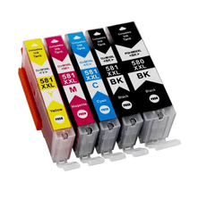 TiskajPoceni Canon PGI-580PGBK + 4× CLI-581 (BK,C,M,Y) Komplet / Pixma TR7550, TR8550, TS6150, TS6151, TS8150, TS8151, TS8152, TS9150, TS9155 kompatibilne XXL kartuše (5) -XXL