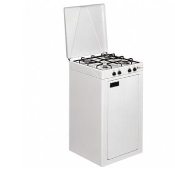 CF Parker Komplet plinski štednjak s četiri plamenika, s sigurnostnim ventilom i ormaricom za plinsku bocu.