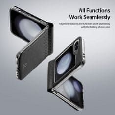 Dux Ducis Brill preklopna maska za Samsung Galaxy Z Flip 6 5G, ljubičasta