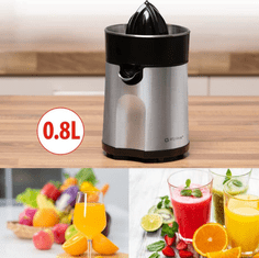 Alpina sokovnik za citruse, 800 ml, 2 nastavka, crni i srebrni