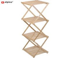 Alpina Polica za kupaonicu, bambus, 4 razine, 93,5 x 40 x 33,5 cm