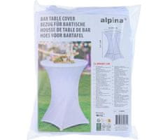Alpina Elegantna navlaka za barski stol, 90 cm, bijela