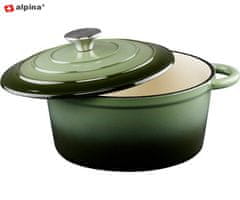 Alpina lonac od lijevanog željeza, 3,8 l, 24 x 11,8 cm, zeleni