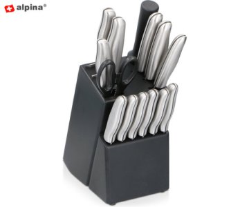 Alpina set od 15 noževa, nehrđajući čelik, srebrni