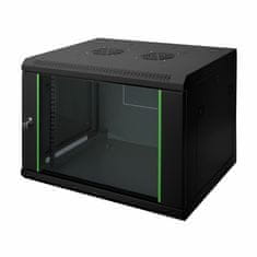 Digitus zidni ormar 12U 638 600x450 crni sastavljen DN-19 12-U-EC-SW