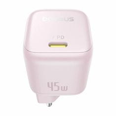 BASEUS punjač 45W USB TypeC QC PD ružičasti PicoGo