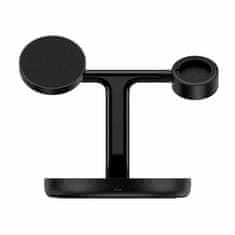 BASEUS Bežični punjač 20W MagSafe iPhone stalak Swan 3u1