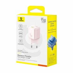 BASEUS punjač 45W USB TypeC QC PD ružičasti PicoGo