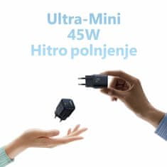 BASEUS punjač 45W USB TypeC QC PD bijeli PicoGo