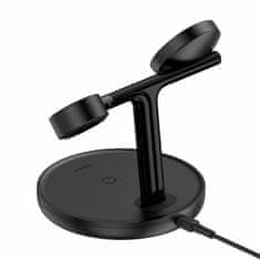 BASEUS Bežični punjač 20W MagSafe iPhone stalak Swan 3u1