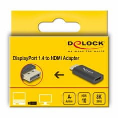 Delock Aktivni adapter DisplayPort-HDMI 8K 60Hz 61055