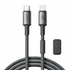 Joyroom USB Type-C/Lightning kabel 1,2 m 30 W crni pleteni s magnetom S-A50