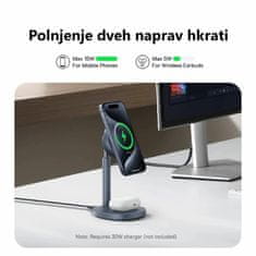 BASEUS Bežični punjač 20W MagSafe iPhone stalak Swan Pro Air
