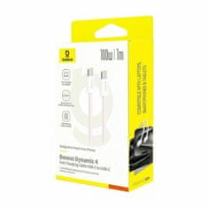 BASEUS USB kabel C-C 2m 100W 20V 5A pleteni ružičasti Dynamic 4