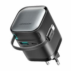 Joyroom punjač 65W USB TypeC TypeA GaN QC PD s kabelom crni JR-TCL02