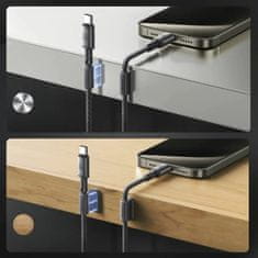Joyroom USB Type-C/Lightning kabel 1,2 m 30 W crni pleteni s magnetom S-A50
