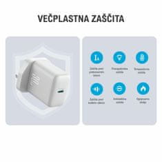 Joyroom punjač 30W USB TypeC GaN PD + kabel bijeli JR-TCF24