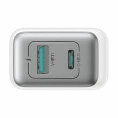 Joyroom punjač 30W USB TypeC TypeA GaN QC PD bijeli JR-TCF15